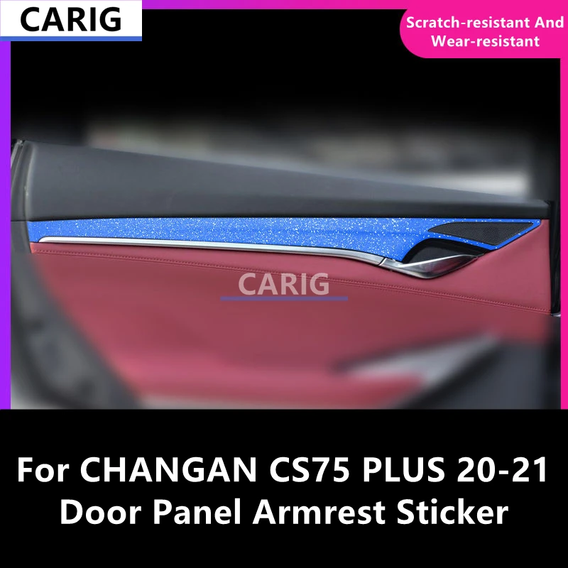 

For CHANGAN CS75 PLUS 20-21 Door Panel Sticker Carbon Fiber Pattern Protective Film Interior Modification Accessories