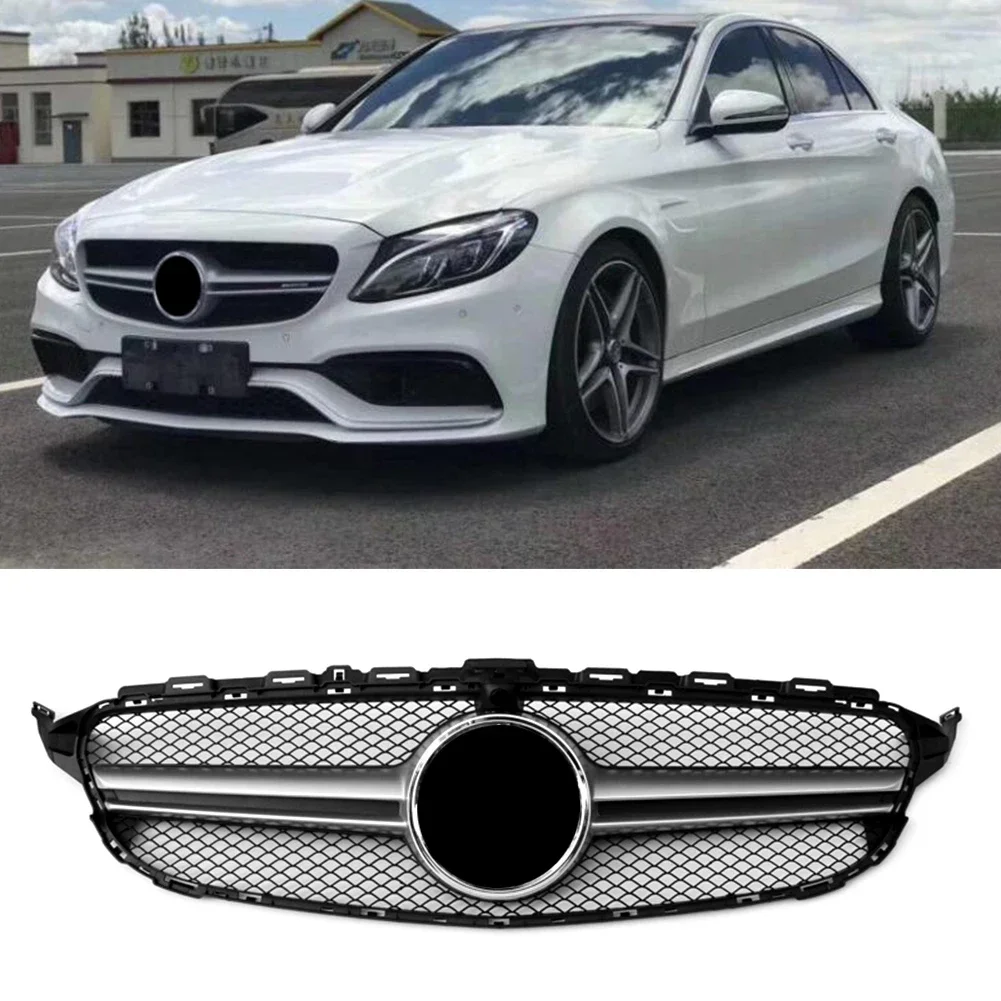 Передняя решетка автомобиля верхняя с камерой для Mercedes Benz C-Class W205 C200 C250 C300 C350 2015 2016