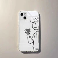 new couple phone case for iphone 13 12 11 pro max mini x xr xs max 7 8 g plus se 2020 case boy girl clear silicone soft shell