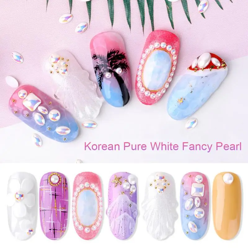 

Flat Bottom Semicircle Nail Jewelry Round Nail Accessories With Golden Steel Balls Suitable For Different Color Schemes Nail Art