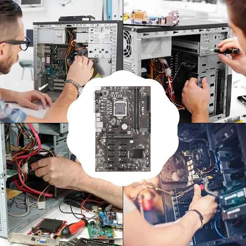 Материнская плата B250B ETH для майнинга + процессор G4560 термоподушка кабель SATA LGA1151