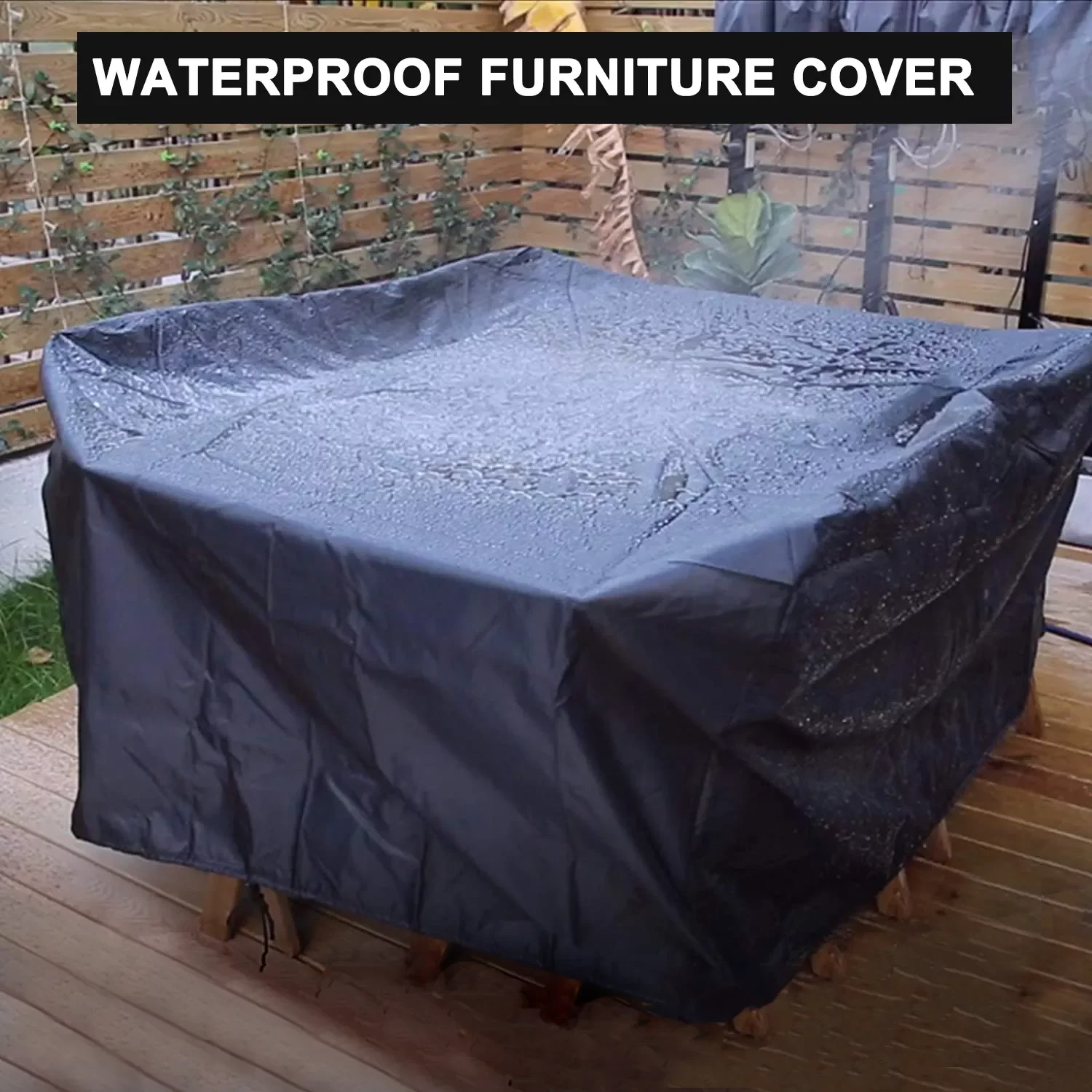 

Multiple Size Outdoor Furniture Cover Sofa Chair Table Cover Garden Rain Snow Dust Covers Patio Waterproof Cover Black