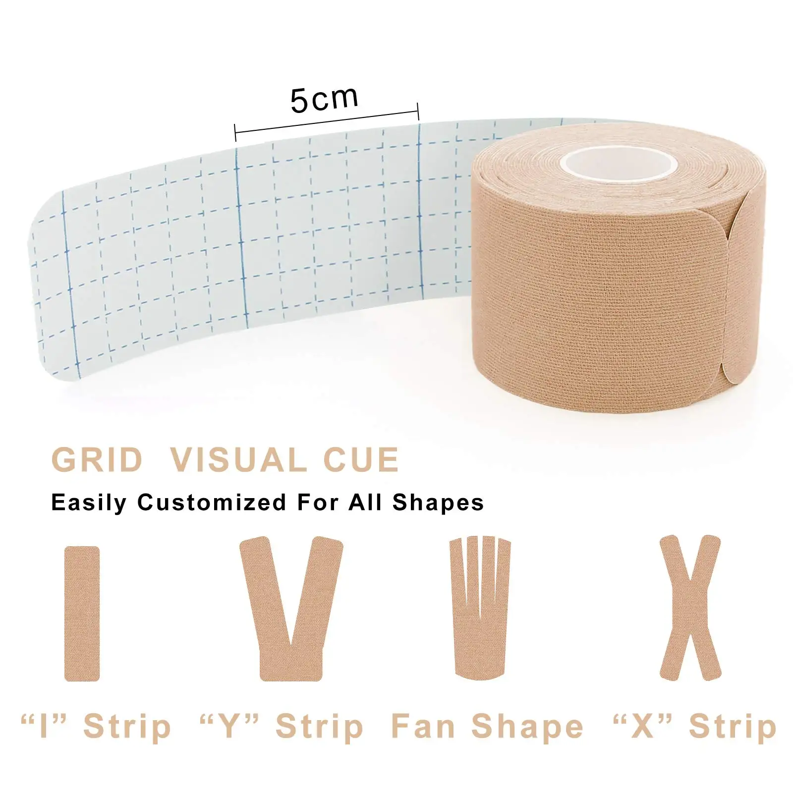 Нарезанная кинезиологическая лента Pro Sports (40 нарезанных полосок)