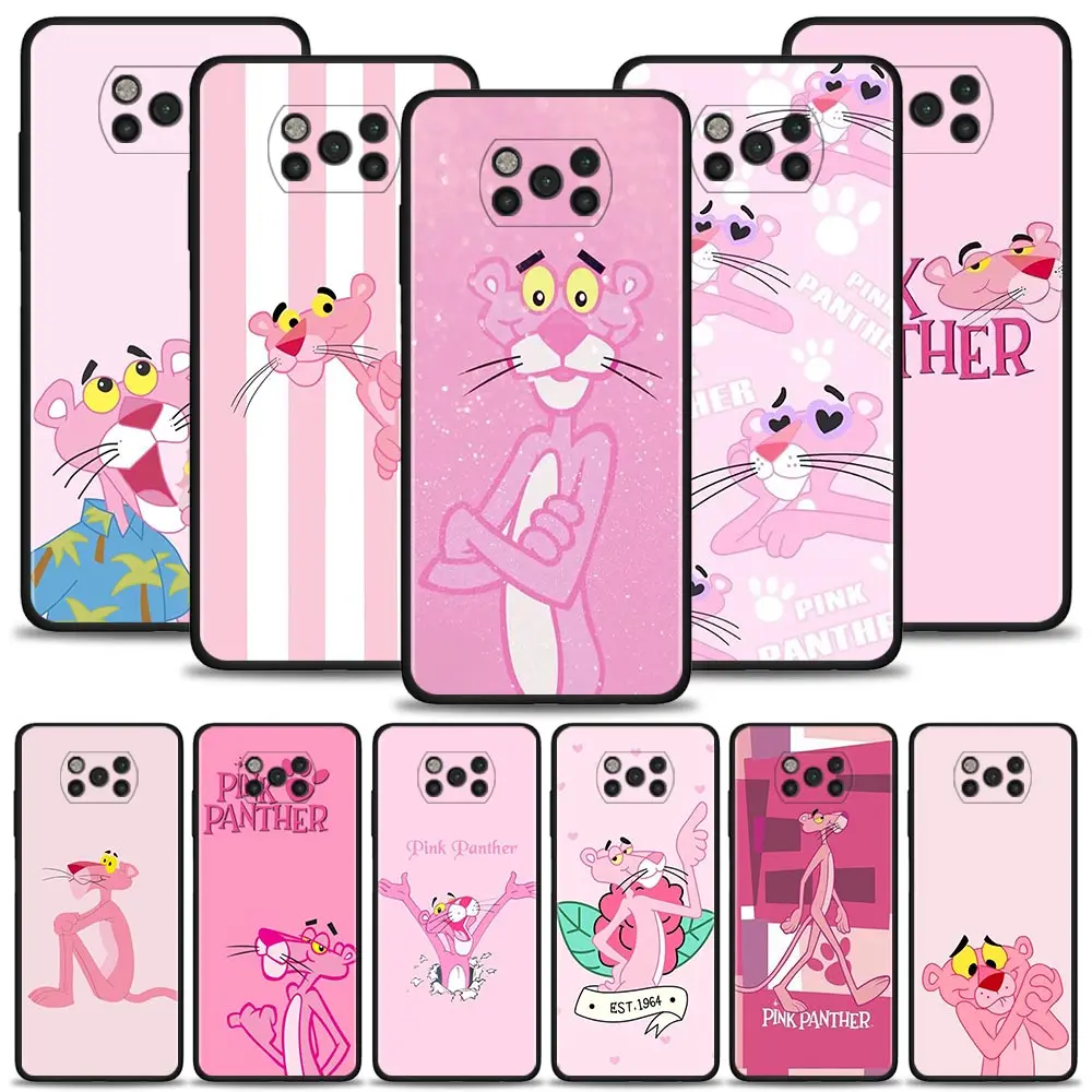 

Shell For Xiaomi Poco X3 X4 NFC X3 Pro M3 M4 Pro F1 F3 Case for Mi 12 10T Pro 11T 11 10T Lite 9T Cartoon Pink Panther Animal