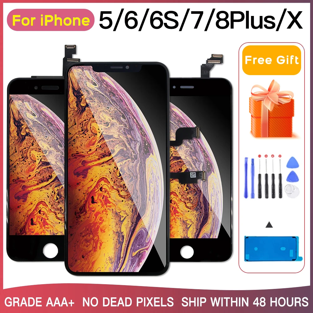 

LCD for iPhone 6 6 Plus 6S 6s Plus 7 7Plus 8 8Plus Screen Replacement Display Touch Digitizer Assembly with Gift Ship from Spain