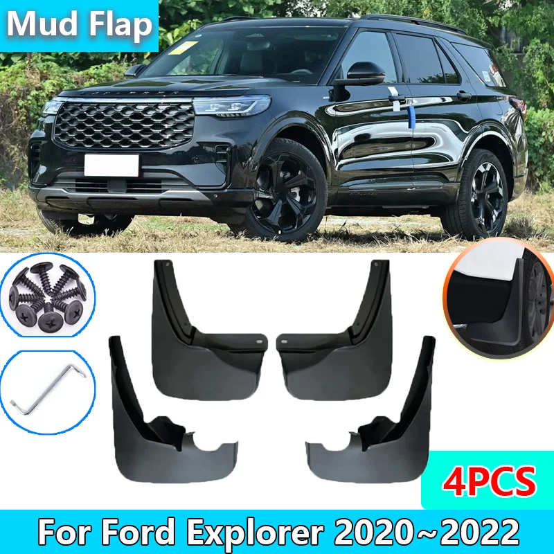 

Брызговики для Ford Explorer 2020 ~ 2022 2021 U625, брызговики на передние и задние колеса, брызговики на крыло, брызговики, аксессуары для стайлин автомобиля