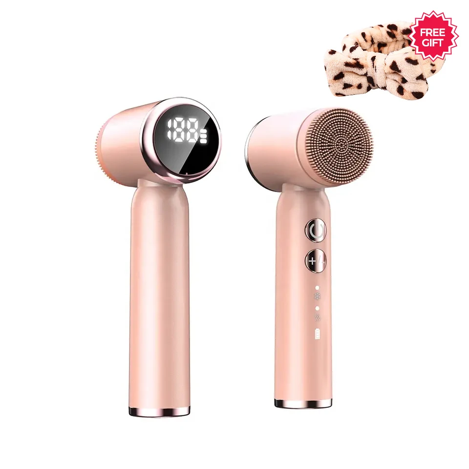 

Portable Waterproof Facial Cleansing Spin Roller Sonic Massager Cleaner Brush Silicone Electric Face Brush Cleanser