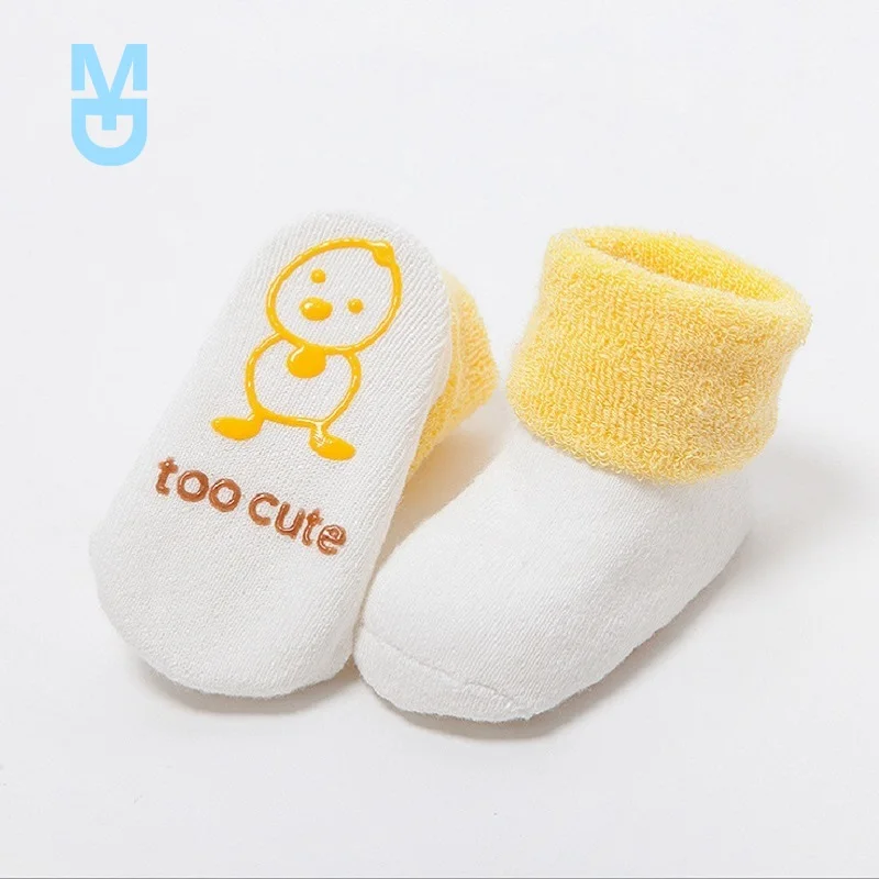 

New Cotton Baby Socks For Baby Girl Baby Boy Calcetines Bebe Toddler born Infant Anti Slip Floor Socks With Rubber Soles KF034-1