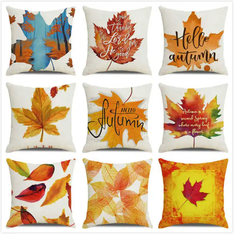 

Autumn Maple Leaf Pillow Case Tree Leaves Pillowcases for Pillows Room Aesthetics for Garden Chair Sofa Bed Couch Living Room