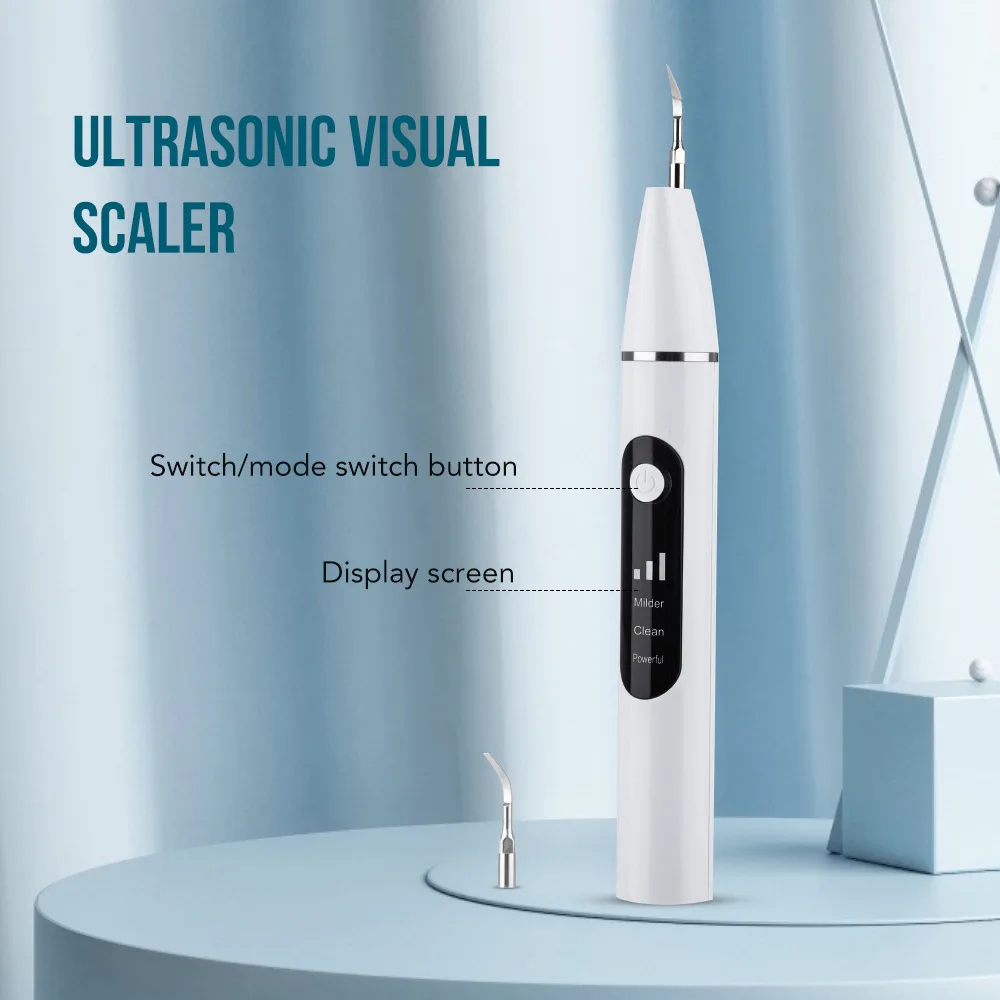 

Ultrasonic Dental Scaler For Teeth Tartar Stain Tooth Calculus Remover Electric Sonic Teeth Plaque Cleaner Dental Stone Removal