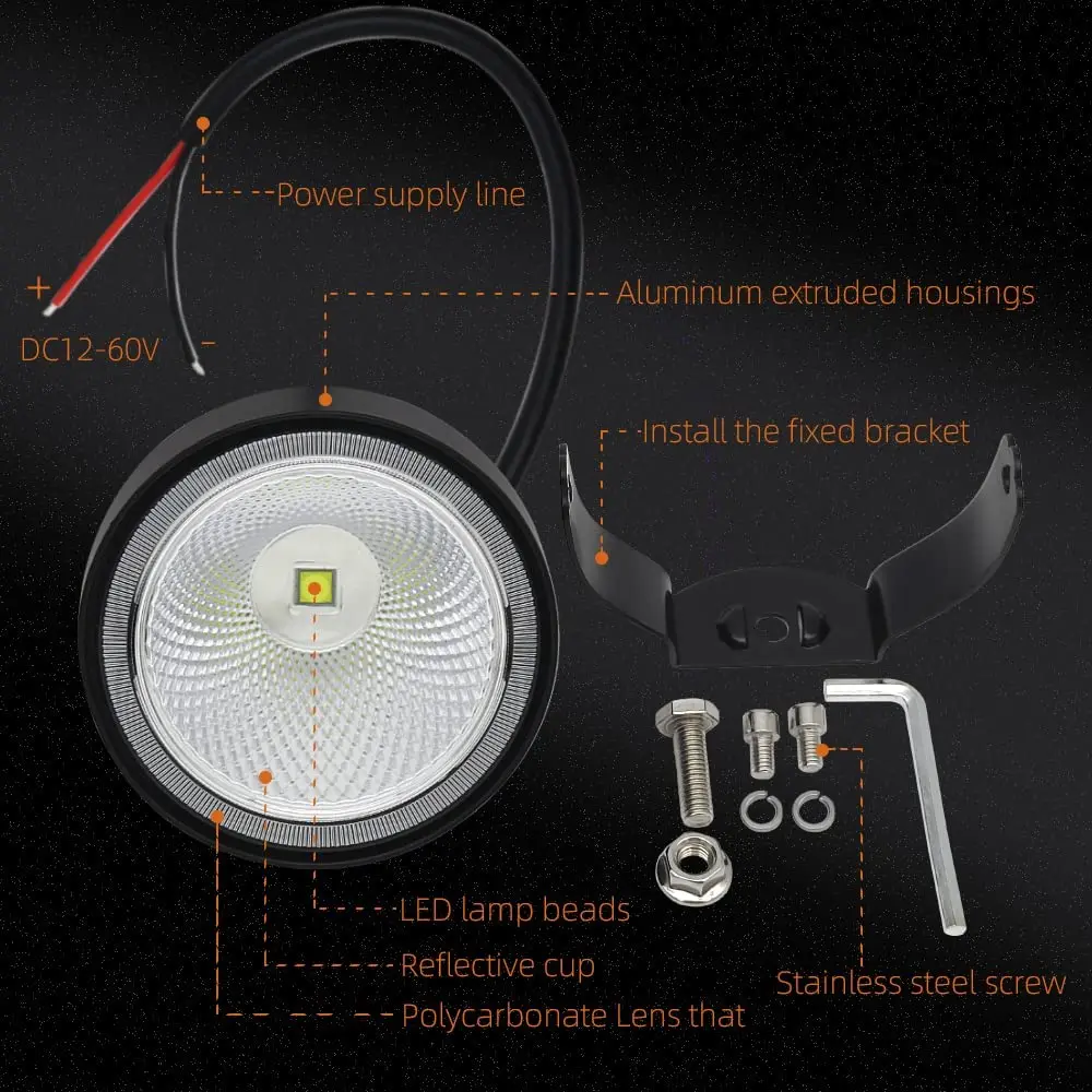 NLpearl 4-дюймовый диодный рабочий светильник супер яркий белый прожектор 60 Вт для