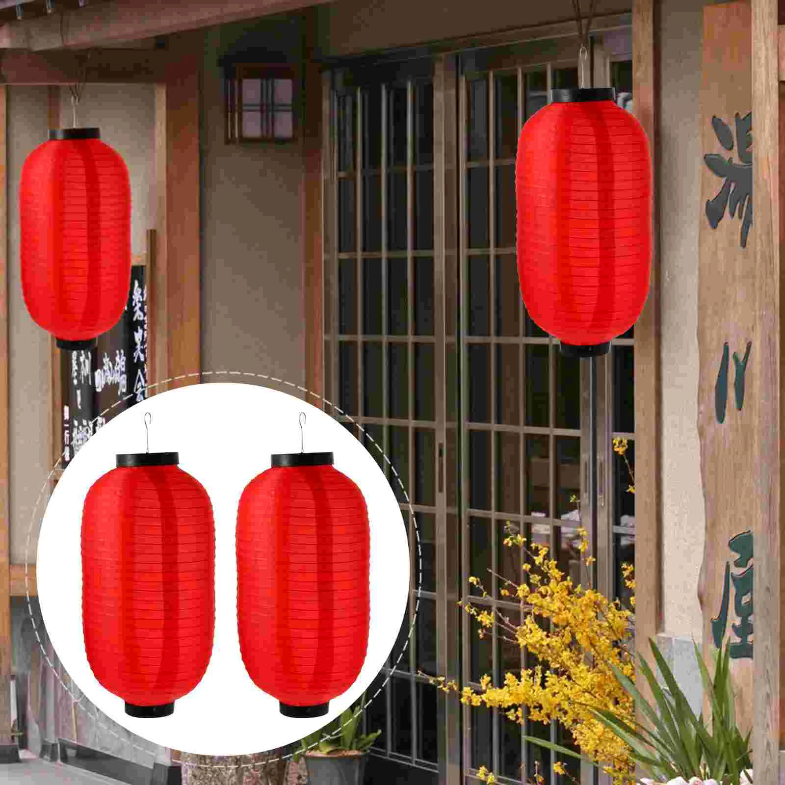 

2pcs chinese hanging lanterns decorative red traditional hanging lanterns china new year spring festival decoration cloth