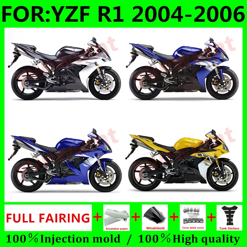 

NEW ABS Motorcycle Injection full Fairing Kit fit For YZF R1 2004 2005 2006 YFZ-R1 04 05 06 Bodywork Fairings kit set
