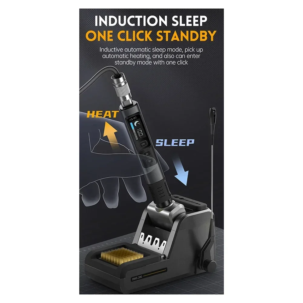 Для FNIRSI HS02B комплект интеллектуального паяльника с внутренним нагревом корпусом