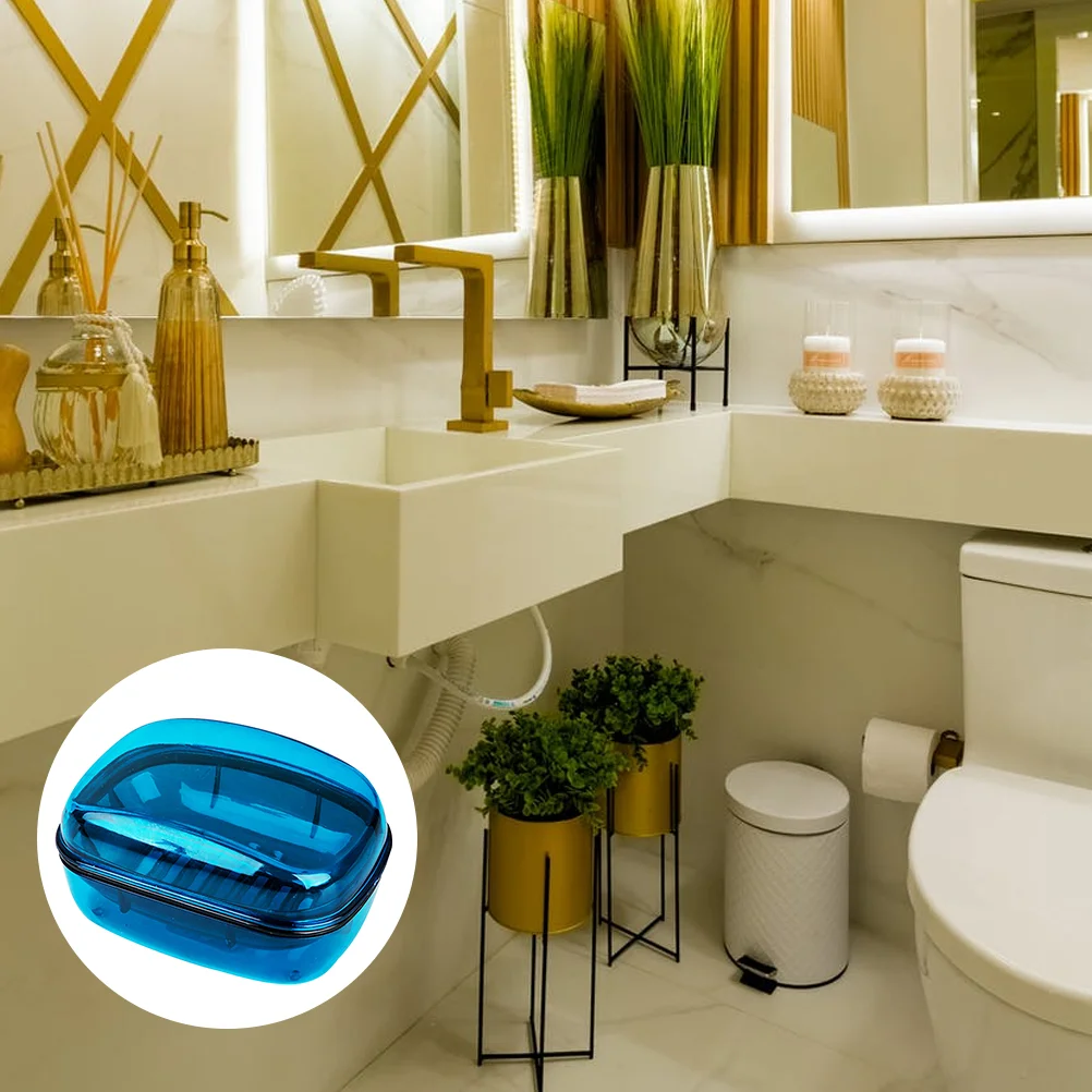 

Creative Soap Draining Dish Soap Box with Lid Soap Container Storage Container