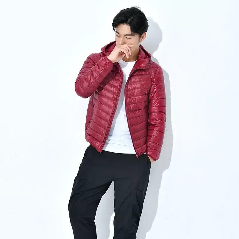New2022 Size 5XL 6XL 7XL Men's Hooded Packable Puffer Jacket 2021 Autumn Winter New Men Lightweight Jacket Insulated Down Co