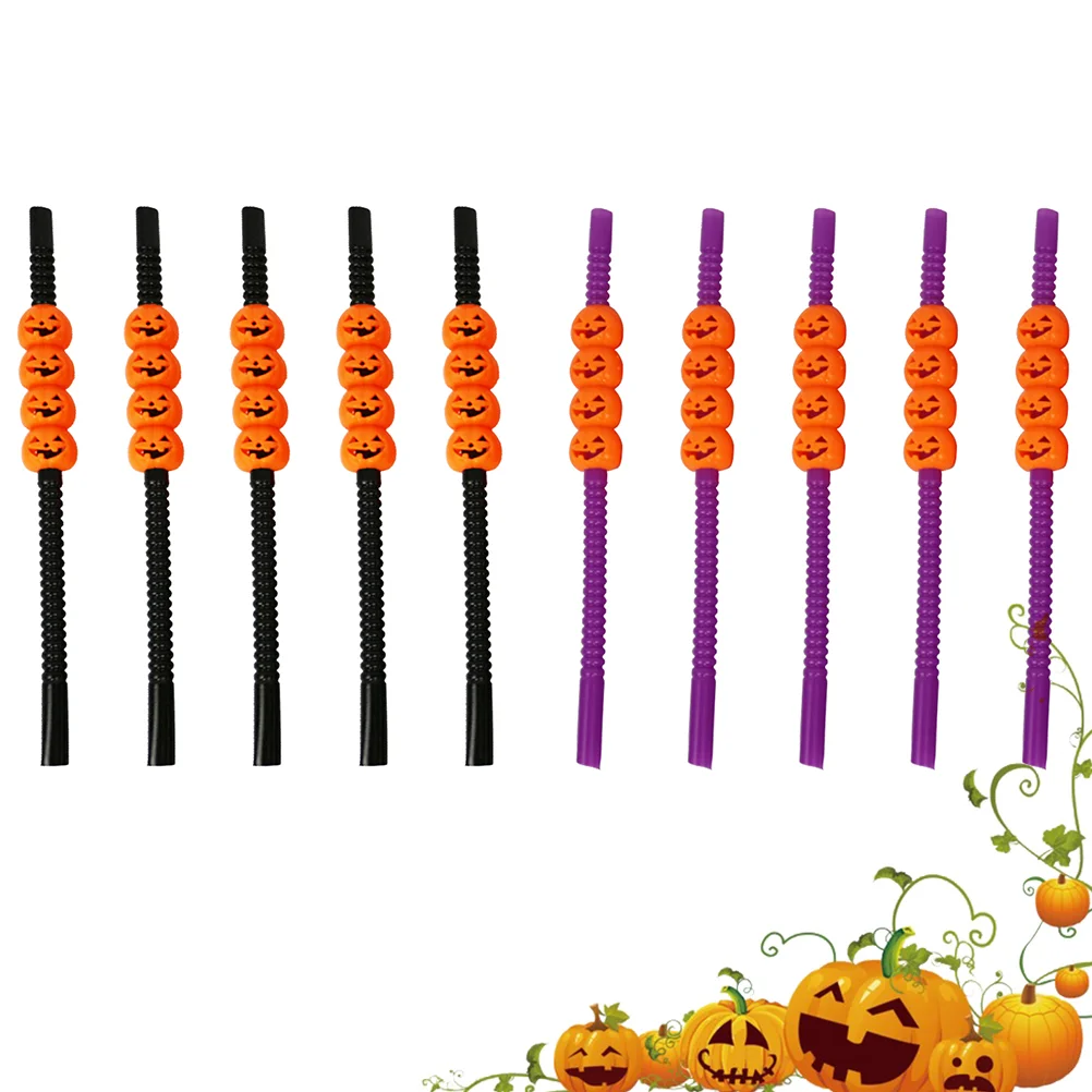 

Straw Plasticfor Pumpkin Design Bar Ktv Theme Drinking Creative Straws Bat