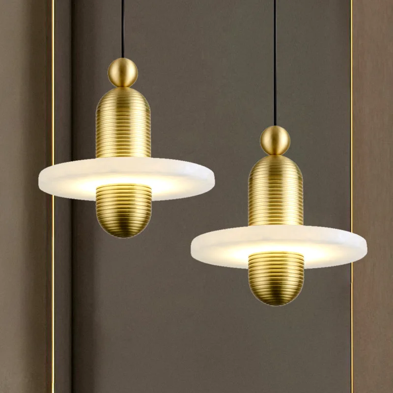 

Люстра из натурального мрамора для гостиной, столовой, бара, спальни, регулируемая атмосфера, художественное украшение, дизайнерские осветительные приборы