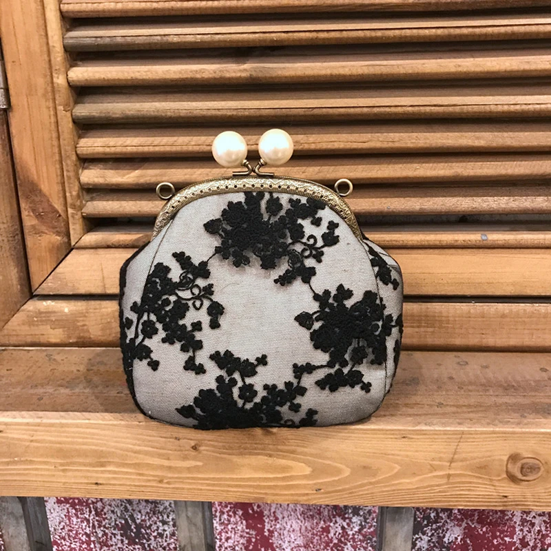 

Curved Bag Frames Imitation Pearl Bag Metal Kiss Clasp Handle Bag Pattern Bag Sealing Clip Strong Durable