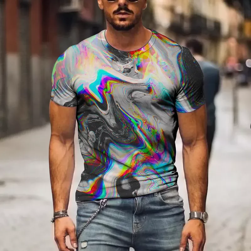 

2022 New Three-dimensional Graphic T-shirt Men's Fashion Casual Top Fun 3D Printing T-shirt Summer Handsome Shirt Streetwear