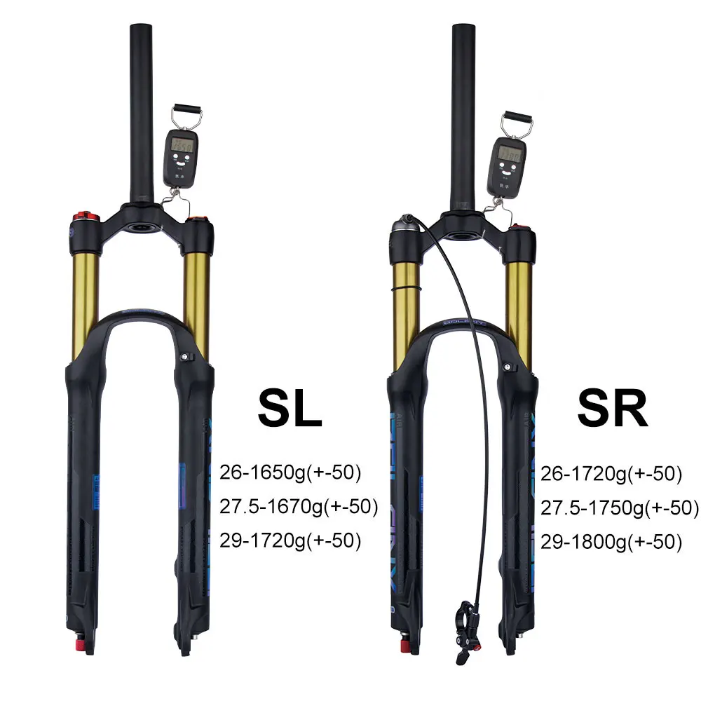 Bolany MTB Велосипедный спорт воздушная вилка Supension отскок регулировки 26/27. 5/29er замок