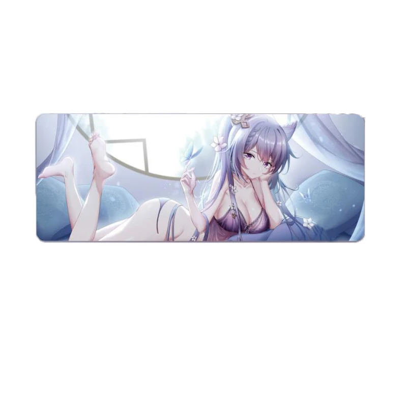 

Viviration Large Extend Mousepad Genshin Impace Design Locked Edge Desk Laptop Keyboard Mouse Mat Play Carpet Gaming Accessories