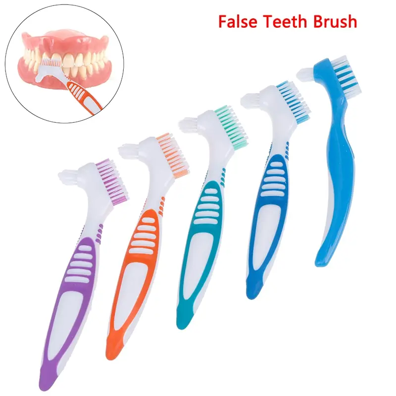 

1PC Denture Cleaning Brush Dedicated Denture False Teeth Brush Oral Care Tooth Brush Teeth Brush Oral Care Tool