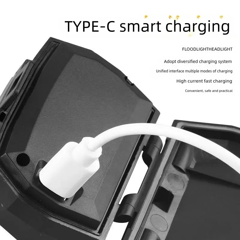 JOAXOR перезаряжаемый жесткий фонарь с датчиком освещенности для пожарного шлема