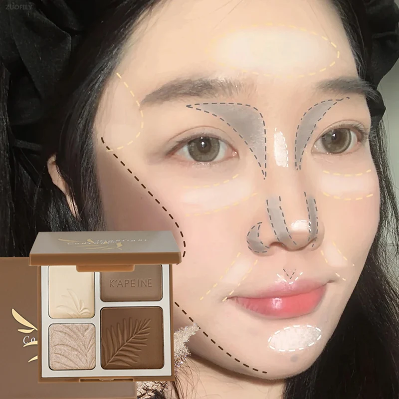 

3D Matte Highlighter Bronzers Contour Makeup Palette Waterproof Stereoscopic Nose Shadow Brighten Face Contouring Cosmetics