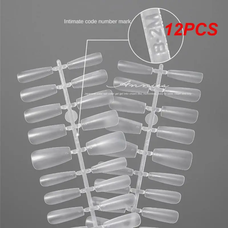 

12 шт., невидимые наклейки для наращивания ногтей, 300 шт.