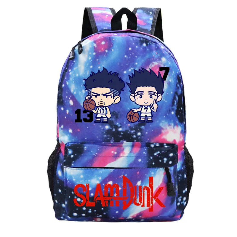 

SLAM DUNK Schoolbags for Boy Girls Anime Zip Shoulders Bag Comic Sasaoka Satoshi Kawaii Backpack Basketball Team Child Sac A Dos