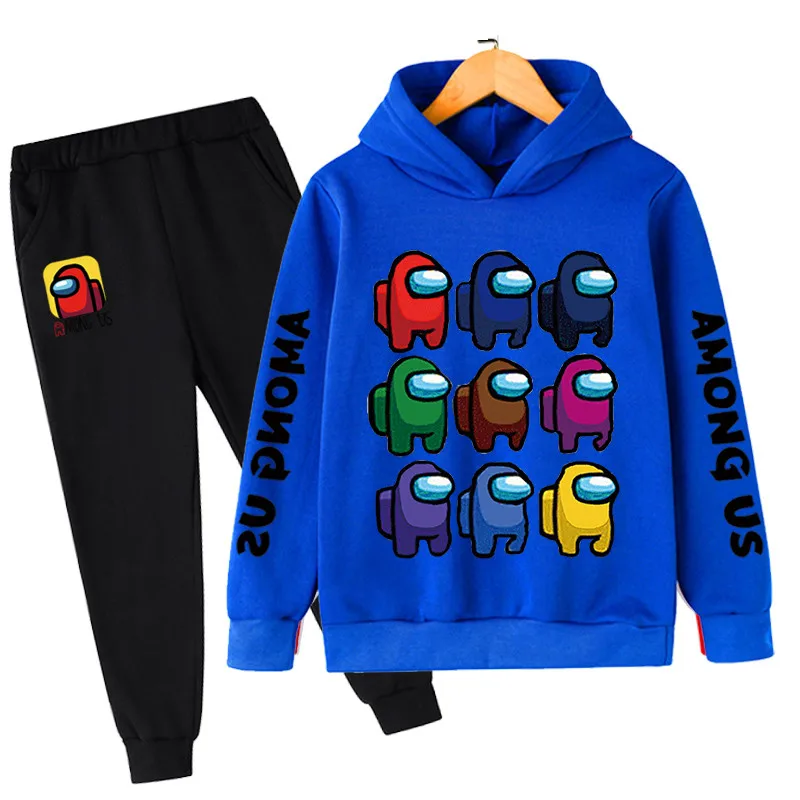 

4-14 Years Children Among Us Pullovers Baby Girls Clothing Boys Cotton Sweatshirts Pants 2Pcs Set Kids Casual Costume Tracksuits