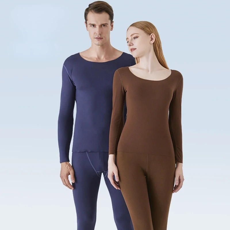 New Double-Sided Sanding Thermal Underwear Set Seamless Autumn Clothes Long Johns for Women Warm Winter Unisex Thermo Lingerie