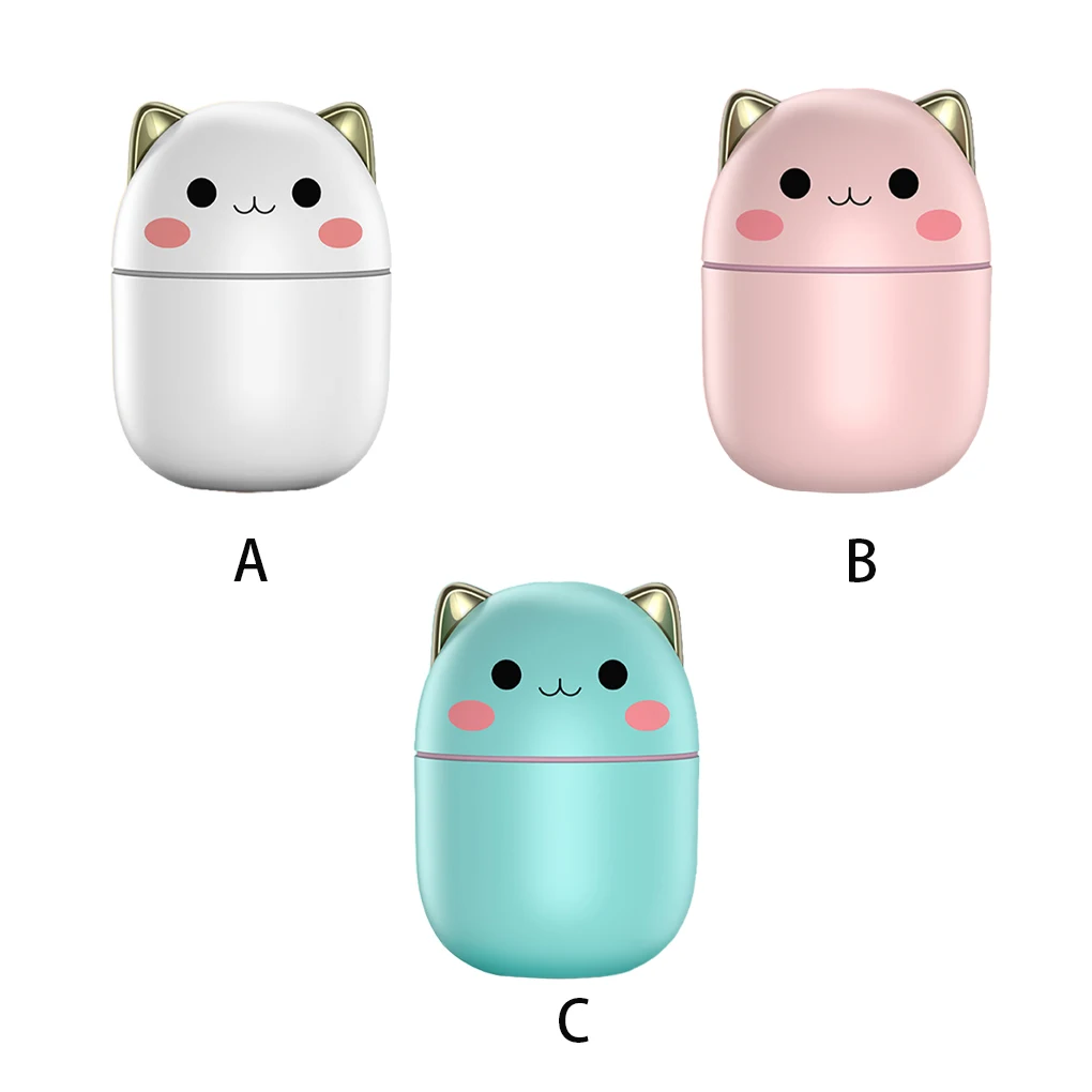 

Humidifier Portable Cute Low Noise Water Shortage Protection 250ml Diffuser Bedroom Skin Care Mist Maker Green