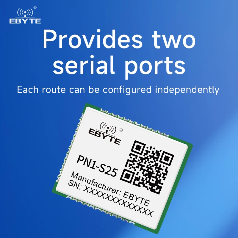 Фото Модуль-шлюз Profinet-MODBUS с 2 последовательными портами, EBYTE SMD, 10/100M, ультракомпактный, со встроенной прошивкой, RS485/RS422 №1