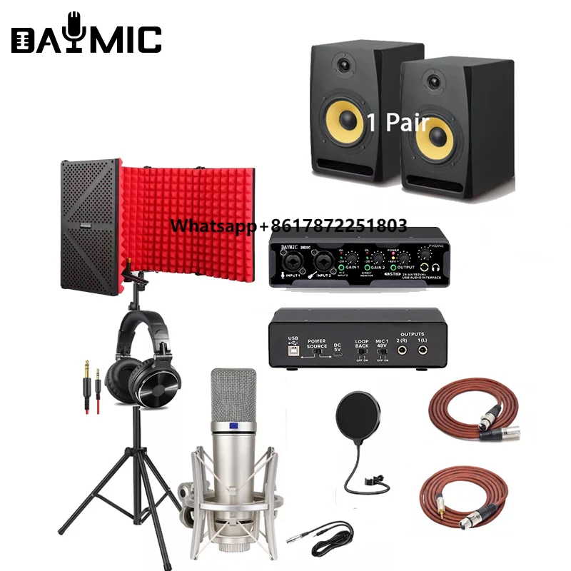 Профессиональный набор для подкастов оборудование студийной записи мониторы