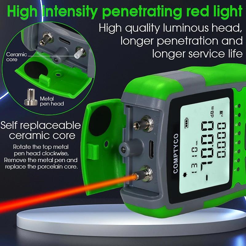 Фотометр-70 ~ + 10 дБм 4 в 1 Многофункциональный тестер оптоволоконного сетевого