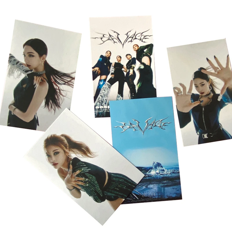 

5Pcs/set Kpop Aespa Photocards New Album Savage Postcard HD LOMO Card Photo Cards For Fans Collection Gifts