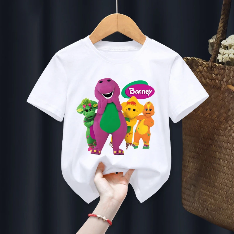 

2022 Dinosaur Barney And Friends Boys' And Girls' T-shirts Cartoon Animation Children's T-shirts Fashion Cute Children's Clothes