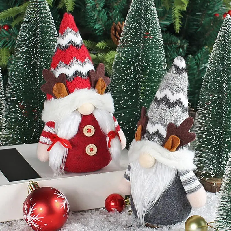 Рождественский Декор для гнома милая мультяшная плюшевая фотография с оленьими