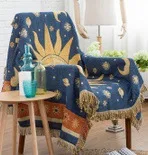 

Sun God Blanket Throw Sofa Decorative Slipcover Cobertor on The Sofa Beds Plane Plaid Non-slip Stitching Travel Blanket Tapestry
