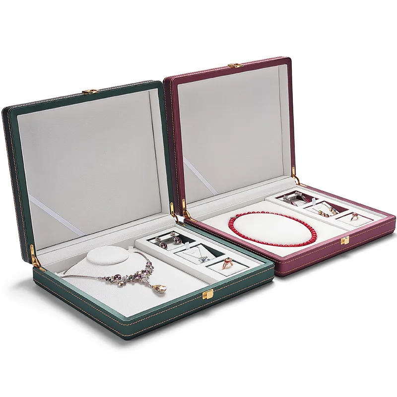 2022 Jewelry Organizer Display Travel Jewellery Case Boxes Travel Portable Jewelry Box Leather Storage Organizer Earring Holder