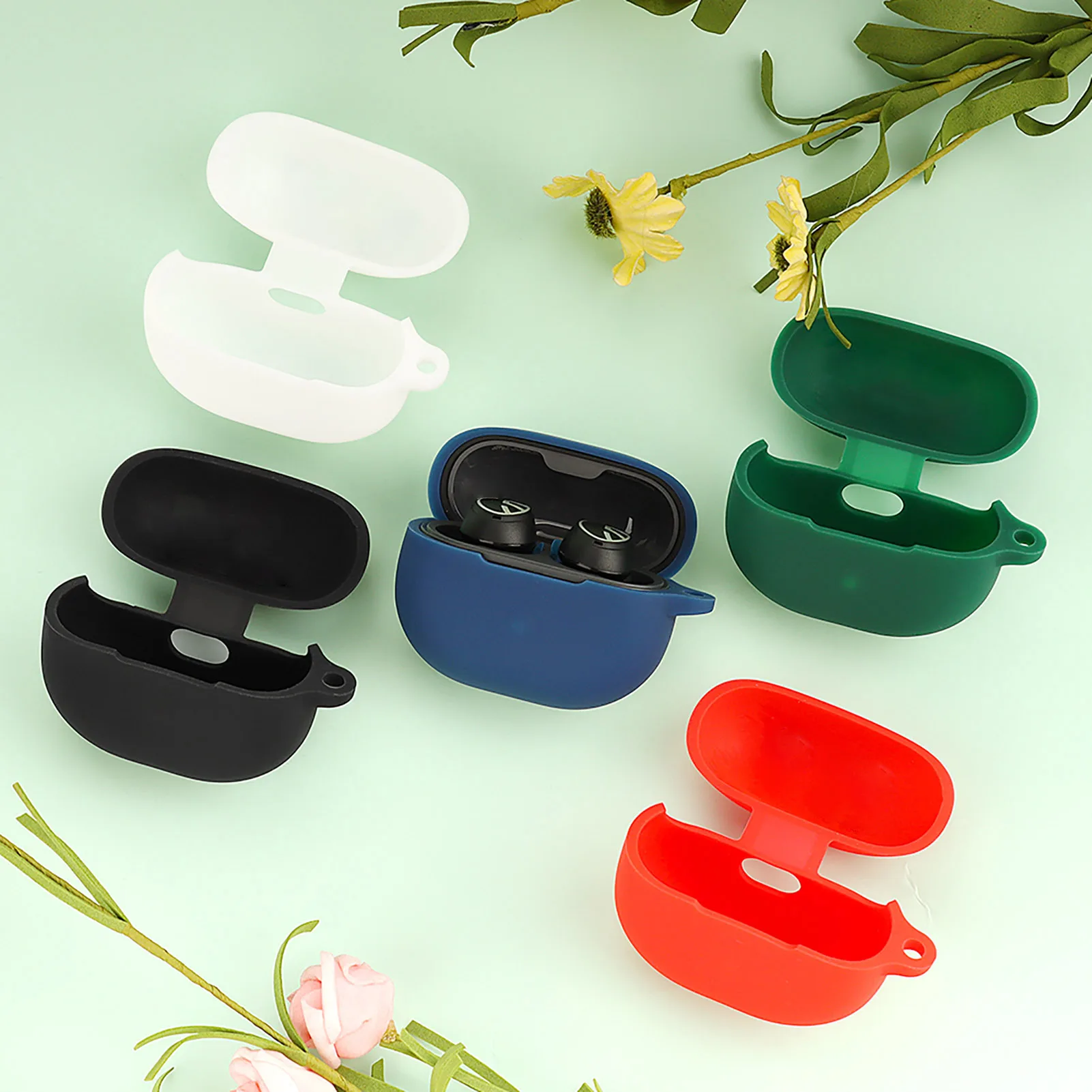

Washable Cover Shockproof Waterproof Silicone Shell Protective Cover Earphone Case For Sound PEATS Mini Pro Skin Case