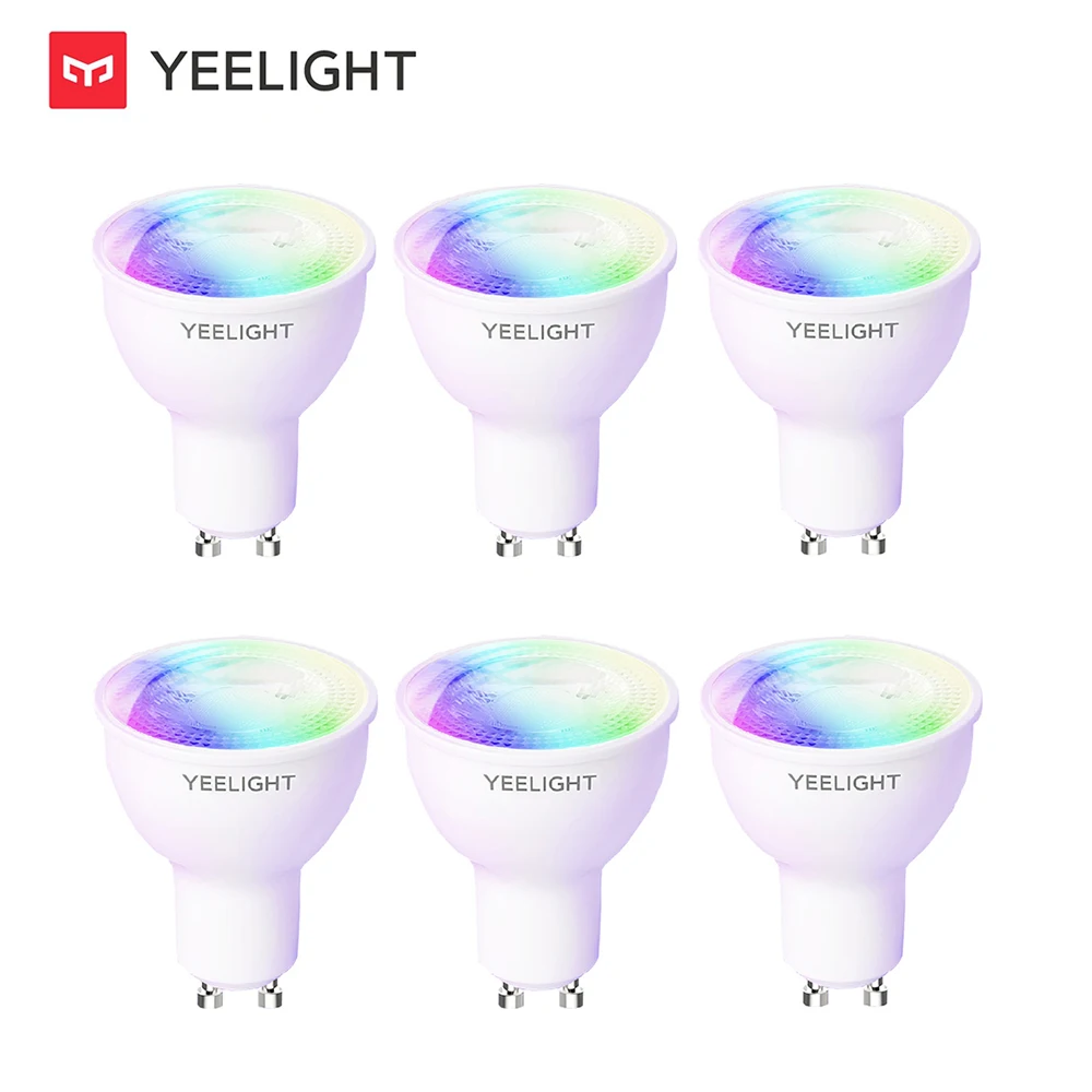

Yeelight GU10 LED Bulb Dimmable/Colorful Smart Lamp 350 Lumen Work with Google Assistant Alexa