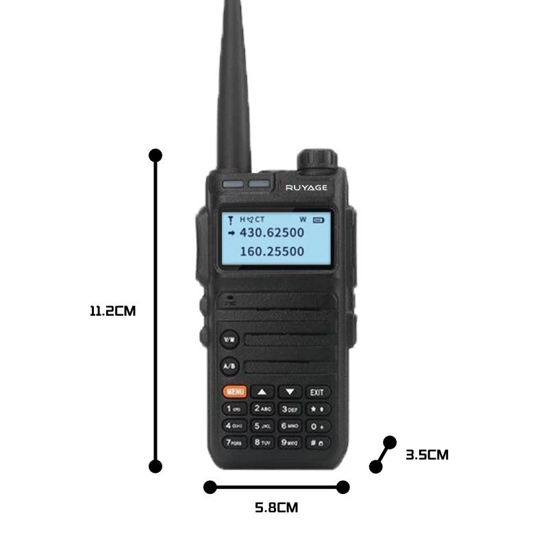 Ruyage UV36 Walkie Talkie Ham Two-way Radio Stations Long Range Walkie-talkies Profesional UHF VHF USB Type C Charger 5W GMRS
