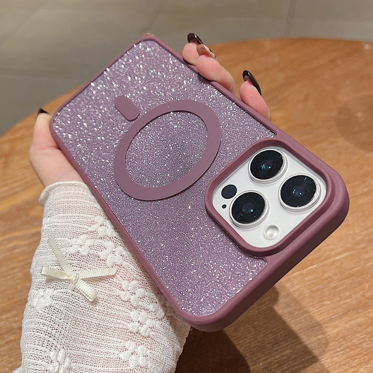 Магнитный чехол для телефона с флэш-картой iPhone 14 15 16 Plus 12 13 Pro Max Magsafe поворотный