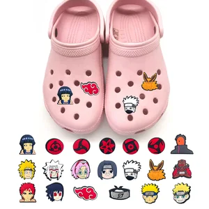 Imported Hot Sale 20 Pcs Of jibz Croc Charms Cartoon Anime Red Characters Shoe Buckle Accessories Decoration 
