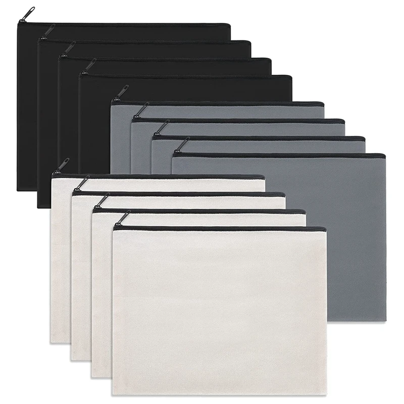 

Cotton Canvas Cosmetic Bag,Multipurpose Cosmetic Bag,Travel Cosmetic Bag With Zipper,Blank DIY Craft Bag Pencil Case