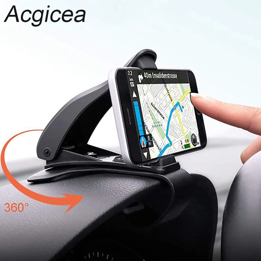 

Car Phone Holders Mount Stand for Iphone 13 12 Pro Xiaomi Samsung Universal 360° Rotation Automobile Cell Stand GPS Support Clip