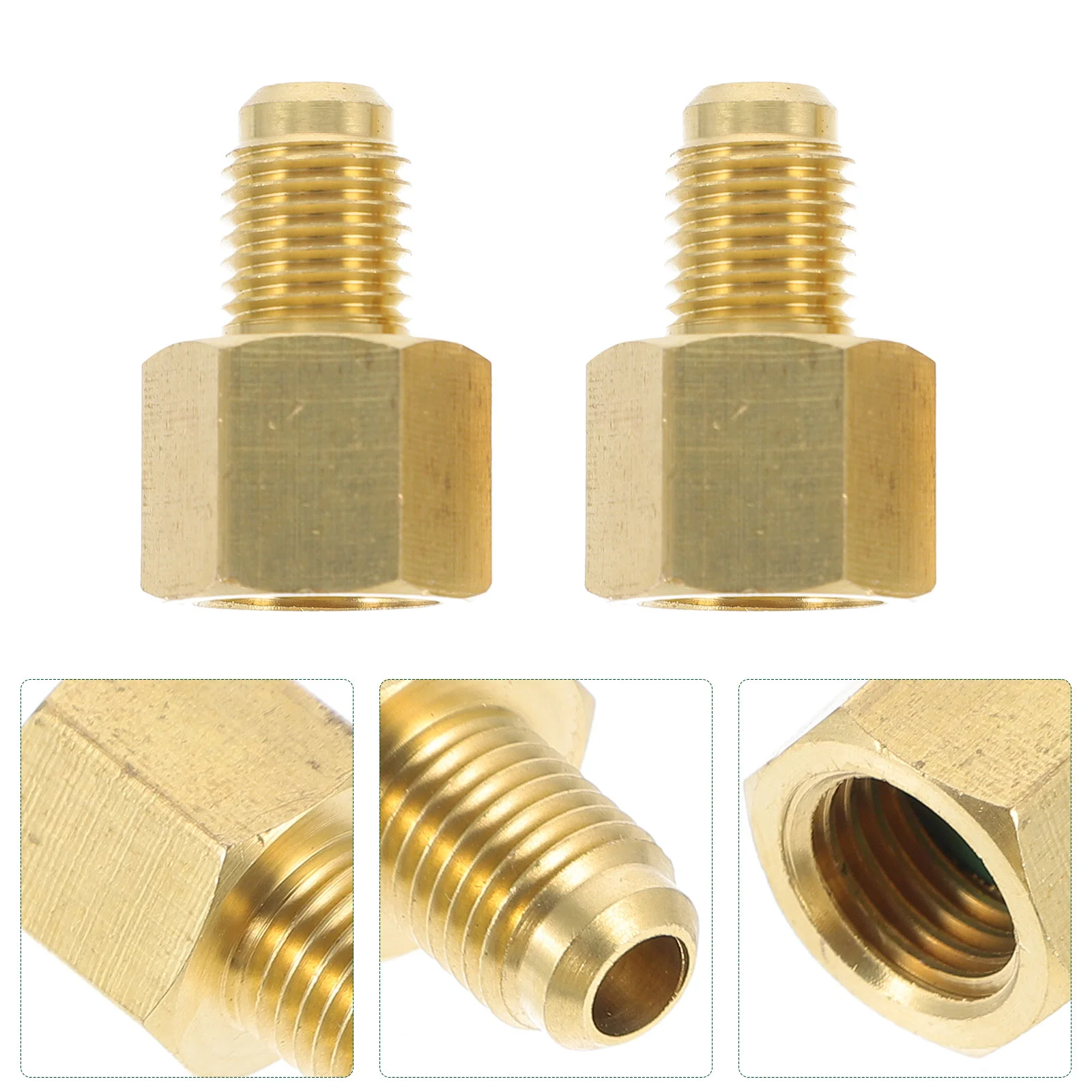 

2pcs Useful Copper Converter Durable Pump Converter Simple Refrigerant Adapter